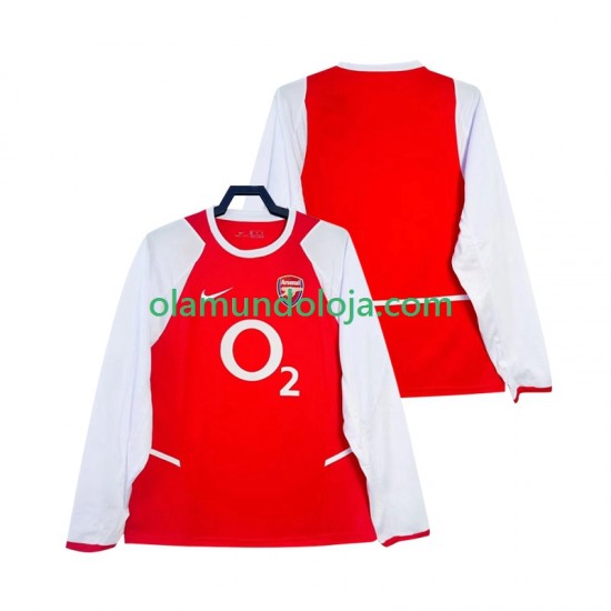 Camisola Arsenal 2003 Retro Homem Equipamento Primeiro 2002 Manga Comprida
